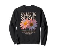 Llamado a Servir Flores cristianas con versículos bíblicos Florales Sudadera