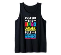 Llamador de bingo siempre es correcto audaz Diversión Camiseta sin Mangas