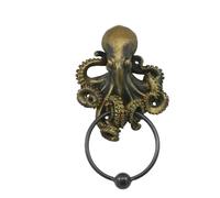 Llamador De Puerta Aldaba de puerta con forma calavera pulpo, decoración única y extraña for el hogar, artesanías, decoraciones for jardín al aire libre, toallero for colgar(A)