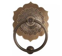 Llamador Puerta Aldaba De Puerta De Latón Macizo para Puerta De Entrada Jardín Granja, Timbre Colgante Montado En La Pared, Acabado En Bronce Antiguo (Size : Gasket Diameter 20cm)