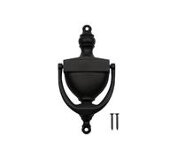 Llamador Puerta, Llamador Puerta Exterior 1 aldaba de puerta con anillo antiguo, pomo de puerta vintage for decoración del hogar, 6,3 x 3,15 x 0,51 pulgadas, negro, níquel cepillado.(10006-H-QMQ-X-B-1