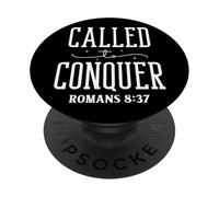 Llamados a Conquistar Romanos 8:37 Diseño Motivacional PopSockets PopGrip Adhesivo