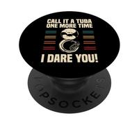 Llámalo Tuba One More Time I Dare You Sousaphone PopSockets PopGrip Adhesivo