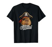 Llámame capitán! Divertido Pirata Capibara ilustración Camiseta gráfica económica