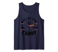 Llámame Linda y regala Caramelos Divertidos para Halloween Camiseta sin Mangas