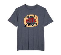 Llámame una mamá Sexy, Humor de Maternidad ardiente y Divertido Camiseta, Hombre Tallas Grandes, Azul Jaspeado, 5X Alto