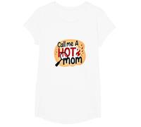 Llámame una mamá Sexy, Humor de Maternidad ardiente y Divertido Camiseta, Niñas, Blanco, XS