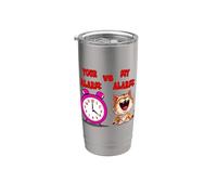 Llamando a todos los amantes de los gatos para el reloj de maullido de medianoche Vaso térmico de acero inoxidable de doble pared