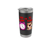 Llamando a todos los amantes de los gatos para el reloj de maullido de medianoche Vaso térmico de acero inoxidable de doble pared