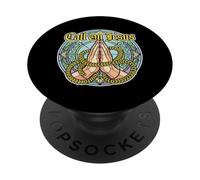 Llamar a Jesús Cristiano Creyente de Oración PopSockets PopGrip Adhesivo