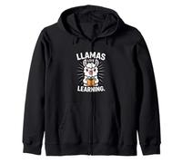 Llamas Amor Aprendizaje Entusiasta Diversión Sudadera con Capucha