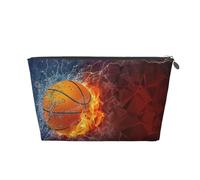 Llamas de Baloncesto y Gotas de Agua., Bolsa de artículos de tocador Bolsa de Maquillaje Bolsa de cosméticos Bolsa de artículos de tocador de Viaje portátil