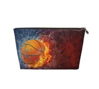 Llamas de Baloncesto y Gotas de Agua., Bolsa de Maquillaje Bolsa de cosméticos Bolsa de artículos de tocador de Viaje portátil Bolsa de artículos de tocador