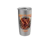 Llamas Fénix que surgen de las cenizas Me levanto renacimiento Vaso térmico de acero inoxidable de doble pared