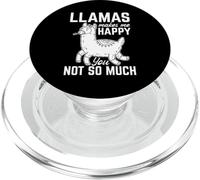 Llamas me Hace Feliz no Tanto - Llama Alpaca Lover PopSockets PopGrip para MagSafe