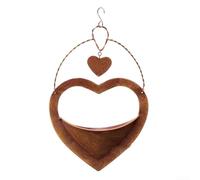 Llamativa maceta colgante en forma de corazón, diseño de hierro resistente para uso en interiores y exteriores, para suculentas y pájaros (estilo B)