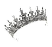 Llamativas coronillas de metal con diseño de rey inspirado en la aristocracia, tocado para hombre, coronilla de boda para novio