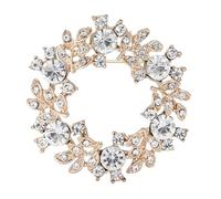 Llamativo broche de corona sofisticado, accesorio de joyería portátil para eventos temáticos, trajes elegantes, ropa casual, broche minimalista de flores, talla única, como se describe