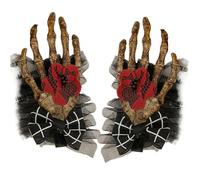 Llamativo clip para el pelo, diseño de calavera, manos y rosas, para el cuidado de la piel