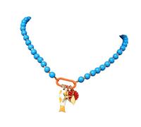 Llamativo collar de cuentas inspirado en la playa Cadena de clavícula con dije de aspecto acrílico, acento corto para vestimenta informal durante día en un resort Collar costero Joyería inspirada