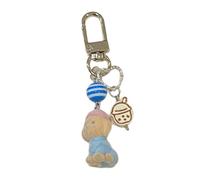 Llamativo llavero de pato/gato/koala/perro cómodo sensación bolsa de animales monedero accesorio para mujeres y niños elegante llavero de coche encanto, Puppy, Talla única
