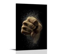 Llamativo póster motivacional de puño vintage, lienzo de pared, decoración estética, sala de estar, habitación de los niños, cafetería, baño, adecuado para dormitorio, gimnasio, clásico, 60 x 90 cm