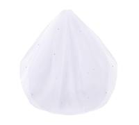 Llamativo velo de novia blanco con peine y borde de encaje, adorno para el pelo, para compromisos y aniversarios, eventos de graduación