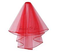 Llamativo velo de novia blanco con peine y borde de encaje, adorno para el pelo, para compromisos y aniversarios, eventos de graduación