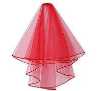 Llamativo velo de novia blanco con peine y borde de encaje, adorno para el pelo, para compromisos y aniversarios, eventos de graduación