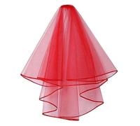 Llamativo velo de novia blanco con peine y borde de encaje, adorno para el pelo, para compromisos y aniversarios, eventos de graduación