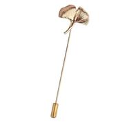 Llamativo y sofisticado pin de gingko portátil, accesorio de joyería para eventos temáticos, trajes elegantes, ropa casual, versátil broche para mujer, talla única, como se describe