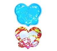 Llamativos accesorios en forma de corazón moldes de silicona colgante molde holográfico resina epoxi moldes para manualidades
