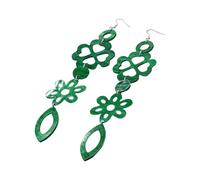Llamativos pendientes verdes piezas de declaración colgantes gancho accesorio añade encanto a su colección de joyas Pendientes únicos