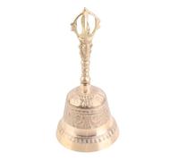 Llame a Mano Bell, Súper Fuerte Latón Bell Bell Meditat Alarma de la Alarma Tibetan Bell para Bodas, Escuela, Restaurantes, Hoteles, Tiendas, Servicio y Juego (Como se muestra)