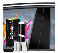 LLaminado de protección de Pintura de BMW Serie 3 E46/3 Touring 1999-2005 y M3 (5 Puertas, Familiar): Exterior Columna de Puerta Pilar B C embellecedor, Cubre embellecedor (Negro Alto Brillo)
