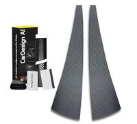LLaminado de protección de Pintura de Mercedes SL R230 2001-2011: Exterior Columna de Puerta Pilar B C embellecedor, Cubre embellecedor (diseño de Carbono)