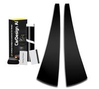 LLaminado de protección de Pintura de Mercedes SLK R171 2004-2014: Exterior Columna de Puerta Pilar B C embellecedor, Cubre embellecedor (Negro Alto Brillo)