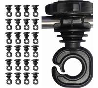 Llampec Aisladores para Pastor Eléctrico N°6E - Pack de 25 Unidades - Aislador para Varilla e Hilo Electrico 6-14mm - Polipropileno Reforzado Resistente a UV y Lluvia - Fácil de Instalar