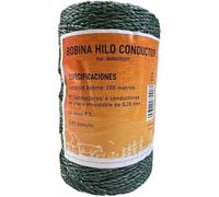 Llampec Hilo Pastor Eléctrico 200 m x 3 mm Verde - Cinta 6 Conductores Acero Inoxidable - Alta Conductividad y Resistencia UV - Cable Valla Eléctrica para Caballos, Vacas y Perros - Bobina Pastor