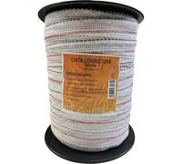 Llampec Hilo Pastor Eléctrico 200 m x 40 mm Para Caracoles - Cinta 9 Conductores Acero Inoxidable - Alta Conductividad y Resistencia UV - Cable Valla Eléctrica para Caracoles - Bobina Pastor