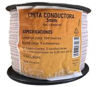 Llampec Hilo Pastor Eléctrico 200 m x 5 mm - Cinta 3 Conductores Acero Inoxidable - Alta Conductividad y Resistencia UV - Cable Valla Eléctrica para Caballos, Vacas y Perros - Bobina Pastor Eléctrico