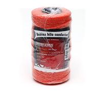 Llampec Hilo Pastor Eléctrico 200m x 2mm Naranja - Cinta 3 Conductores Acero Inoxidable - Cable Valla Eléctrica Alta Resistencia y Conductividad - Bobina Pastor Eléctrico para Cercas Grandes y Ganado