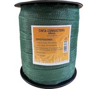 Llampec Hilo Pastor Eléctrico 200m x 40mm - Cinta 12 Conductores Acero Inoxidable - Alta Conductividad y Resistencia UV - Cable Valla Eléctrica para Caballos, Vacas y Perros - Bobina Pastor Verde