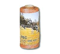 Llampec Hilo Pastor Eléctrico 400m x 2mm Naranja - Cinta 3 Conductores Acero Inoxidable - Alta Conductividad y Resistencia UV - Cable Valla Eléctrica para Caballos, Vacas y Perros - Bobina Pastor