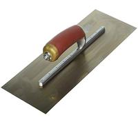 Llana alisadora DuraFlex de Marshalltown con mango DuraSoft, de acero dorado, excelente llana para yeseros y tabiques de yeso, dimensiones de la llana: 356x127 mm