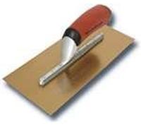 Llana alisadora Marshalltown DuraFlex, mango Durasoft, acero dorado, dimensiones: 330x127 mm