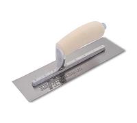 Llana alisadora Marshalltown, mango curvado de madera, acero al carbono, dimensiones: 254x102 mm