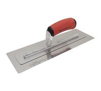 Llana alisadora PermaFlex de Marshalltown con hoja muy flexible, llana de acero inoxidable ligera, ideal para yeseros y revocadores, tamaño de la llana: 279x127 mm
