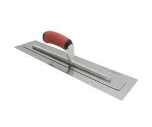 Llana alisadora PermaFlex de Marshalltown con hoja muy flexible, llana de acero inoxidable ligera, ideal para yeseros y revocadores, tamaño de la llana: 457x127 mm