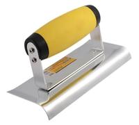 Llana de acero inoxidable for enyesar, con extremos curvos, for acabado paredes, azulejos y pisos, llana yeso, albañil, herramientas construcción